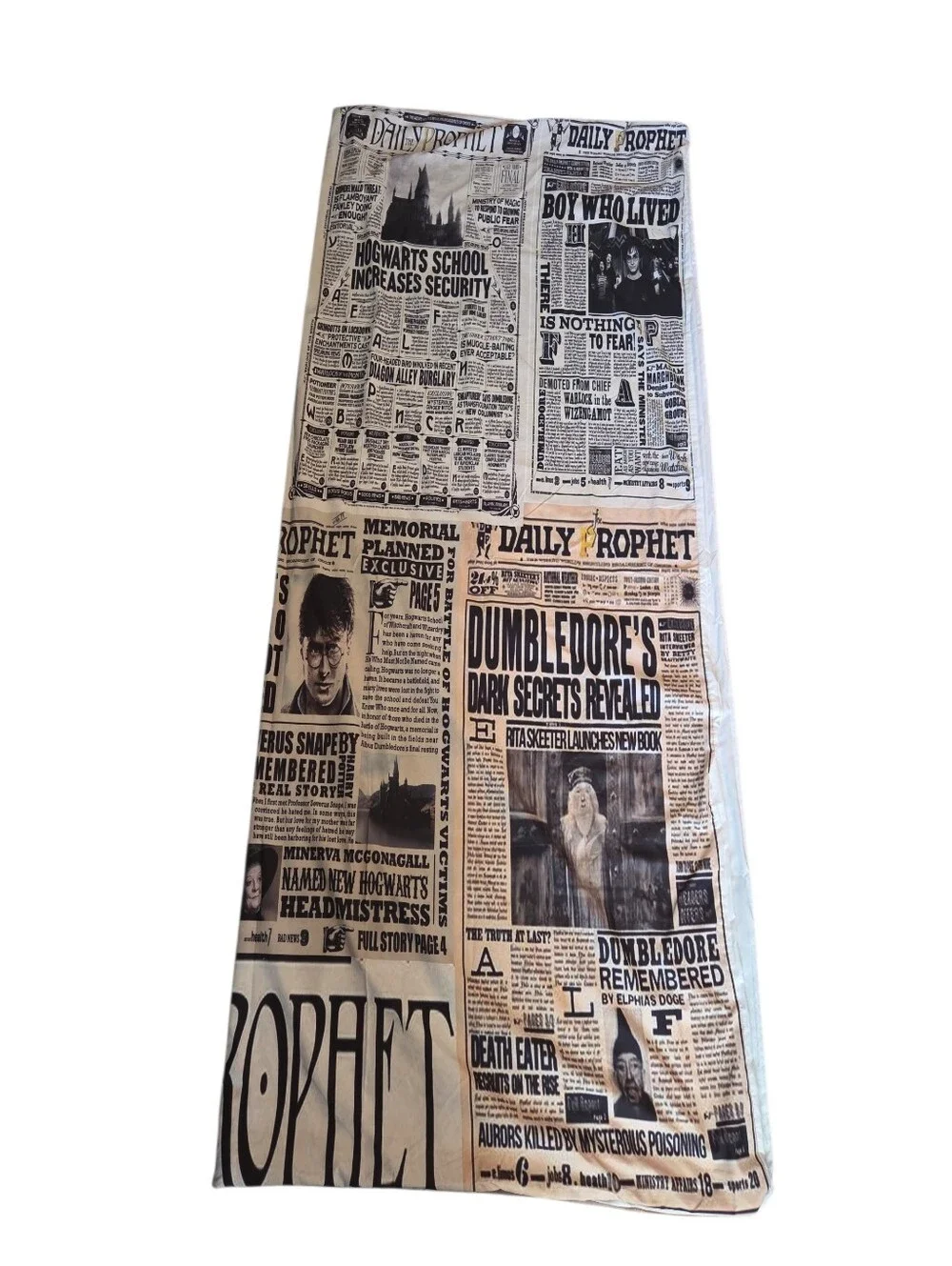 Pottery Barn Teen Harry Potter Daily Prophet Newspaper Print Twin Duvet Cover
